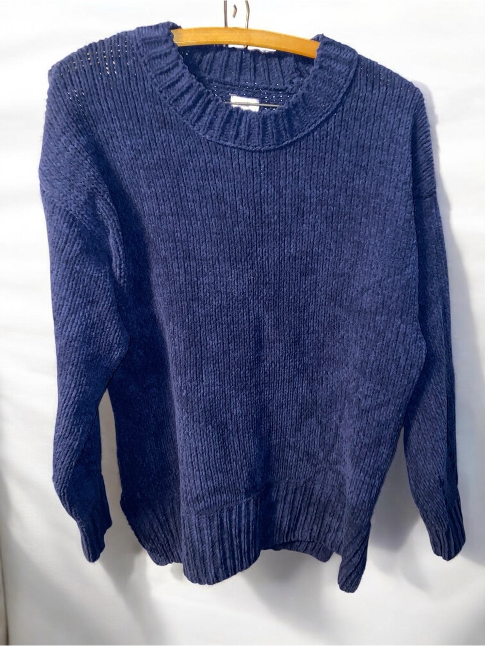 aerie Deep Navy Ribbed Crewneck Sweater XS